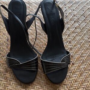 ba&sh Elegant Black Strappy Heels